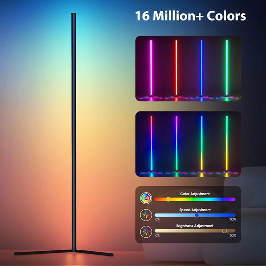 RGB Dream Color Floor Lamp – Music Sync Standing Mood Light with 16 Million Colors for Bedroom & Living Room