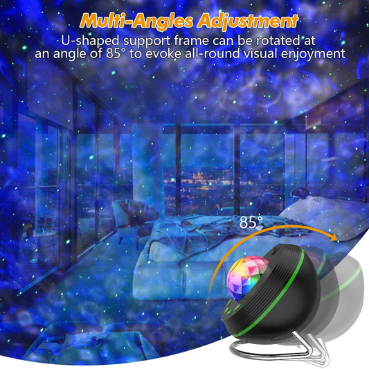 New Tuya Smart WiFi LED Galaxy Projector – Starry Sky, Ocean Wave Lamp with Bluetooth & USB Music Player