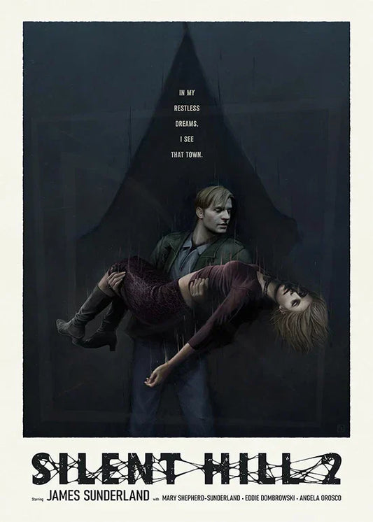 Silent Hill Series Video Game Poster – Horror Gaming Canvas Wall Art