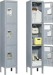 Metal Lockers for Employees – 9-Door Steel Storage Locker Cabinet for Home, Office, School & Gym