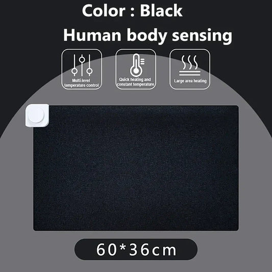 Digital Display Heated Mouse Pad – Electric Warming Desk Mat with Temperature Display for Office & Home Use