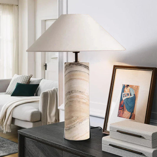 Vintage Marble Table Lamp – Elegant Lighting for Office, Home, Store & Café Decor