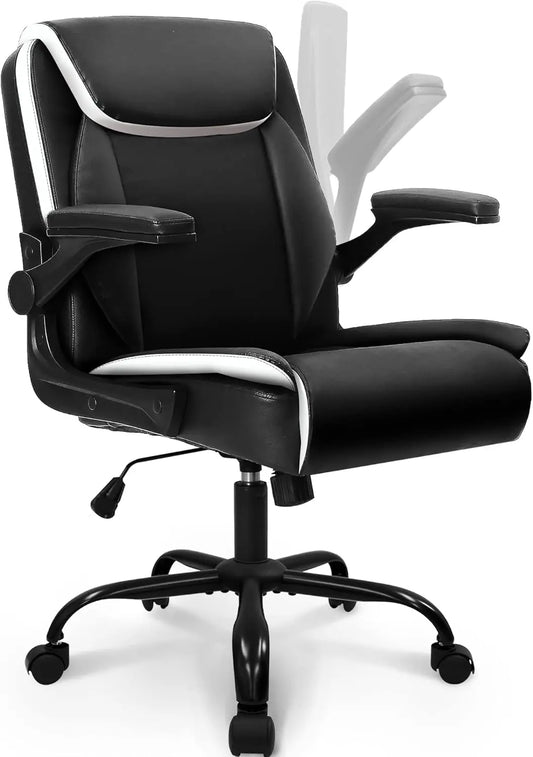 Office Chair – Adjustable Mid-Back Executive Desk Chair with PU Leather & Ergonomic Support