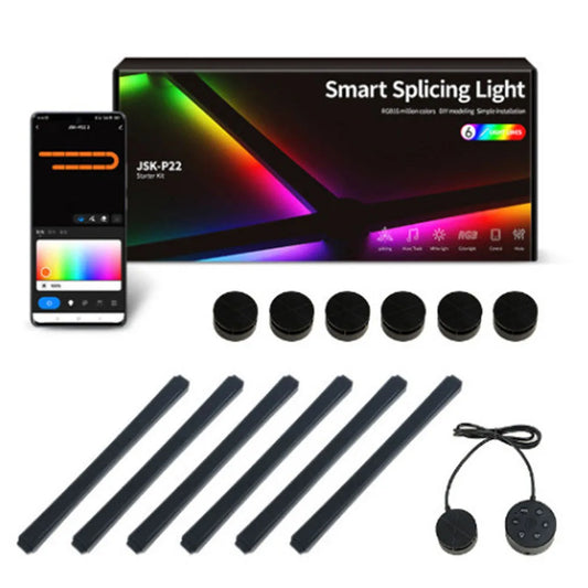 RGB LED Wall Lamp – Smart WiFi APP-Controlled Modular Light with Music Sync for Bedroom & Game Room Decor