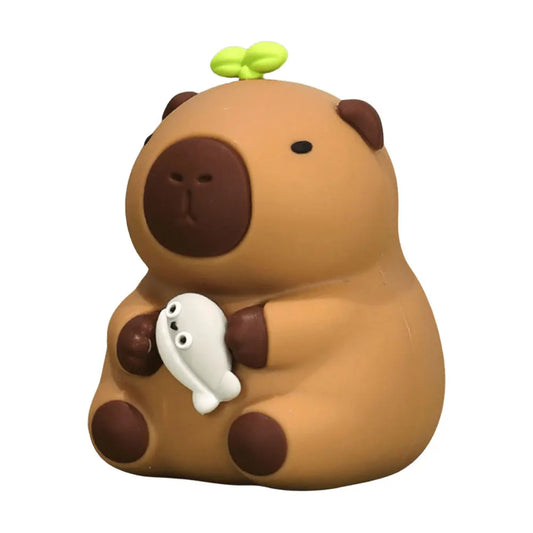 Small Capybara Figurines – Cute Animal Sculptures for Home & Office Decor