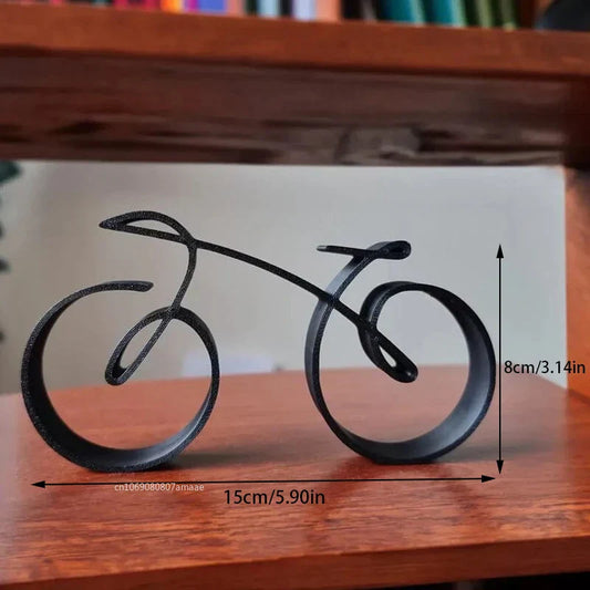 S/L Acrylic Minimalist Bicycle Sculpture – Modern Desk Ornament & Gift for Office or Home Décor