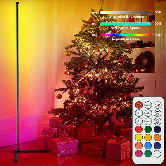 160cm Dimmable RGB LED Corner Floor Lamp – Smart Tuya WiFi Light Bar for Bedroom, Gaming & Holiday Decor
