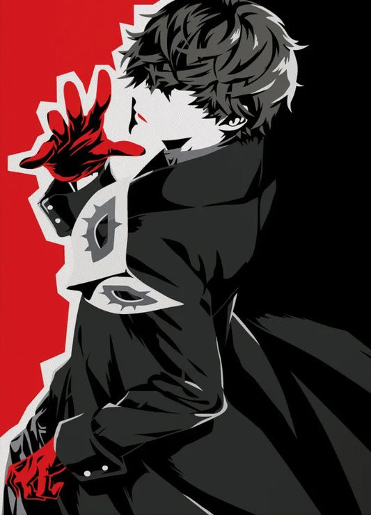 Persona 5 Canvas Poster – Japanese Classic Video Game Wall Art for Gaming Room & Home Decor