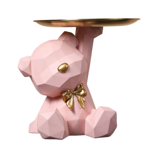 Geometric Bear Resin Sculpture