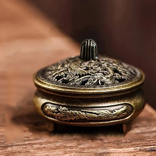 Antique Brass Pocket Incense Burner