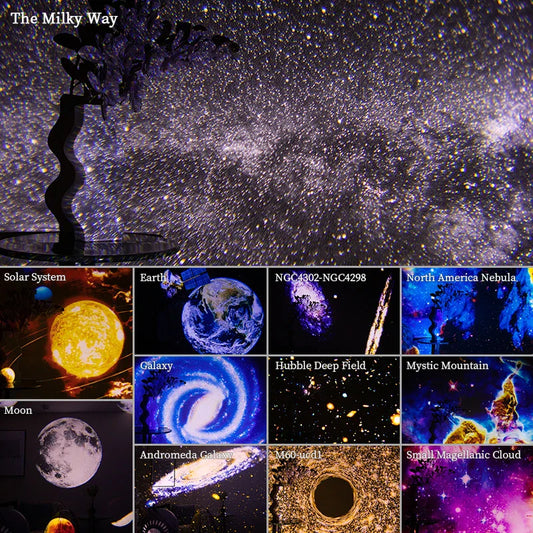 Night Light Galaxy Projector – 360° Rotating Starry Sky Planetarium Lamp for Kids’ Bedroom, Valentine’s Day & Wedding Decor