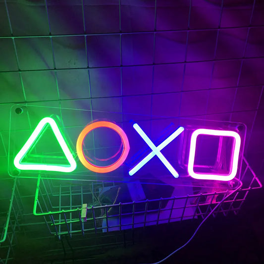 Neon Sign Custom Game Icon Light