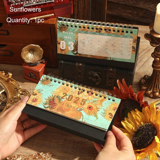 Vintage Painting Coil Desk Calendar