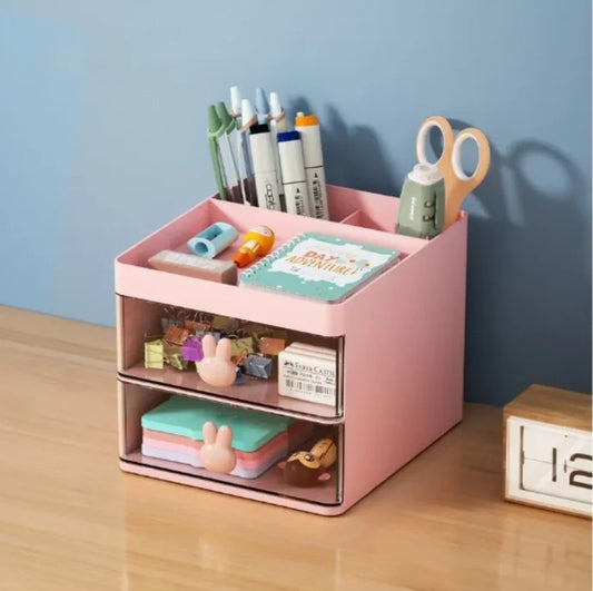 Transparent Cartoon Cute Desktop Pen Holder