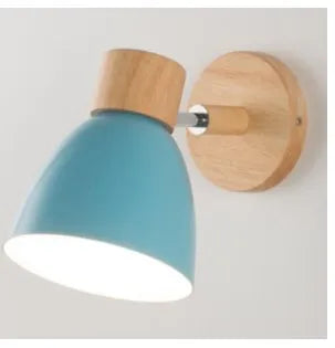 Wooden Nordic Wall Lamp with Switch