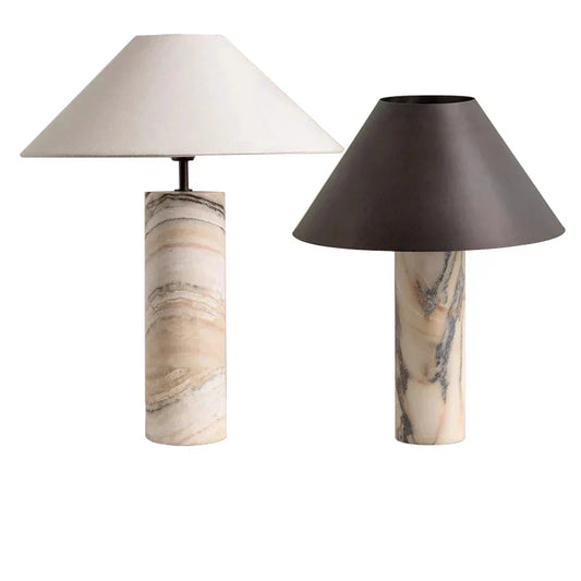 Vintage Marble Table Lamp – Elegant Lighting for Office, Home, Store & Café Decor