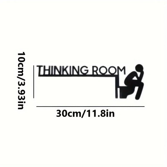 Modern Metal Toilet Door Sign