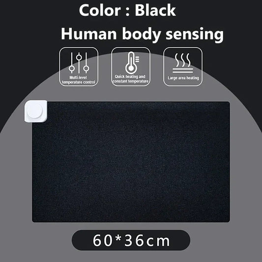 Digital Display Heated Mouse Pad – Electric Hand Warmer Desk Mat with Temperature Display for Office & Home Use