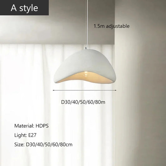 Nordic Wabi-Sabi Ceiling Chandelier – Modern E27 Pendant Light for Dining, Living & Bedroom Spaces