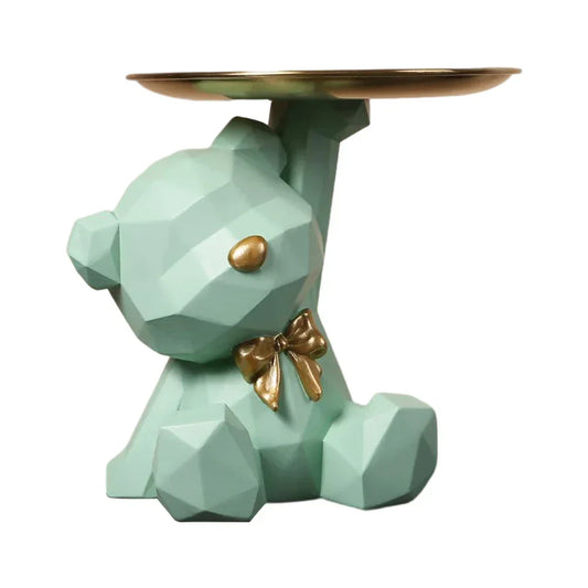 Geometric Bear Resin Sculpture