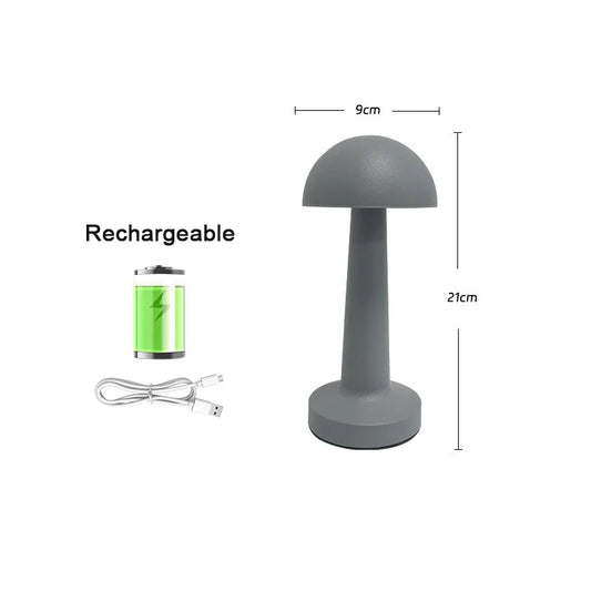 Rechargeable Retro LED Table Lamp – Wireless Touch Light for Home, Dining & Café Decor