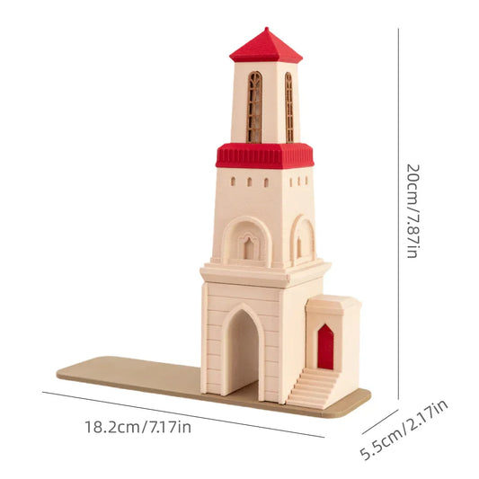 Vintage Castle Bookend – Decorative Desktop Book Holders for Home, Office & Study Shelf Organization