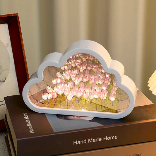 Handmade DIY Tulip Flower Sea Night Lamp