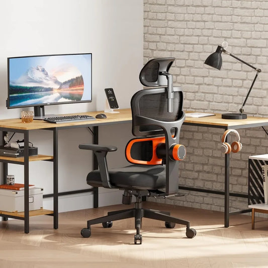 Ergonomic Office Chair – Auto-Following Lumbar Support with 4D Armrests & Adjustable Seat Depth