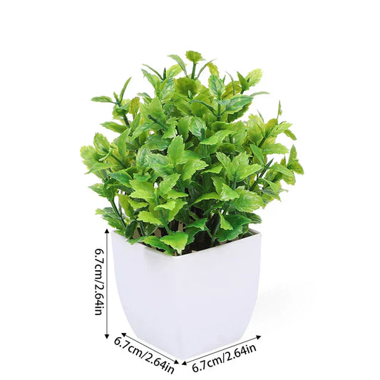 Artificial Eucalyptus Bonsai Set – Faux Green Potted Plant for Home & Office Décor