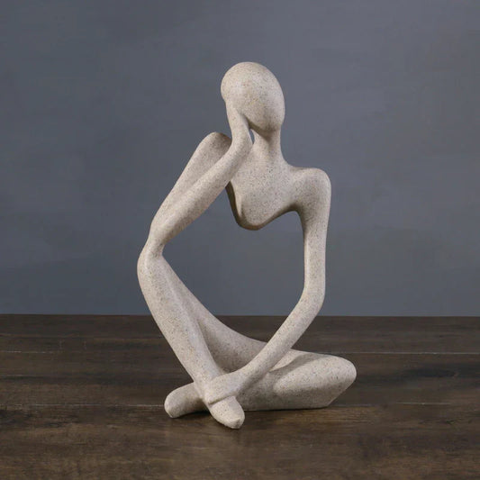 Scandinavian Abstract Art Figures – Light Luxury Home Decor Sculptures