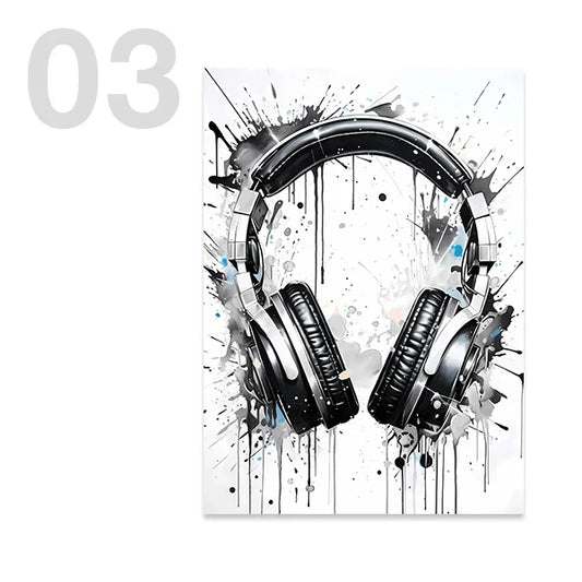 Black & White Game Controller Wall Art