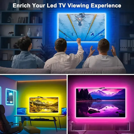 TV LED Backlight – RGBIC LED Strip Lights with Camera Sensor, APP Control & Music Sync