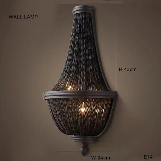 LED Black American Tassel Ceiling Chandelier – 2024 Designer Dimmable Pendant Lamp for Living Room