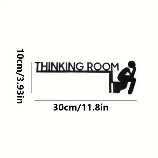 Modern Metal Toilet Door Sign