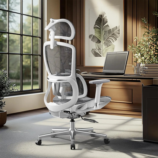 E2 Ergonomic Office Chair – Big and Tall Mesh Chair with 6-Way Dynamic Lumbar Support & 3D Armrests