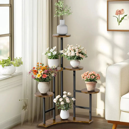 Wisfor 6-Tier Corner Plant Stand – Tall Indoor Plant Shelf & Organizer Rack