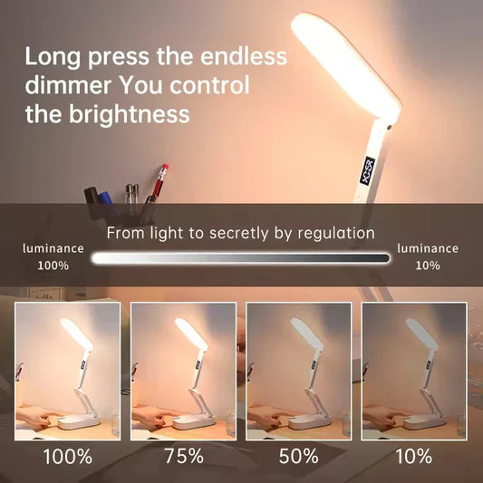 LED Reading Desk Lamp – Foldable Touch & Remote Control Night Light for Study & Office