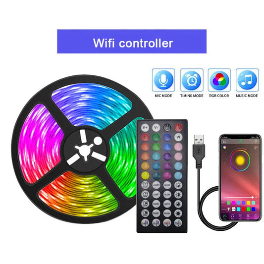 LED Strip Lights Bluetooth RGB 5050 – Flexible App-Controlled Music Sync LED Tape for Room & Parties
